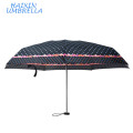 Empresas de manufatura chinesas Mini Sombrillas Pontos e corações Custom Print 5 Folding Umbrella Pocket Size